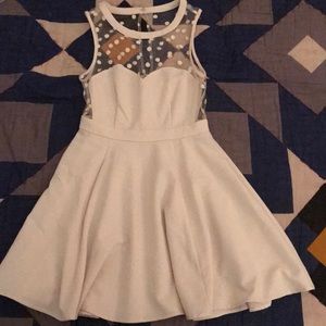 White Polkadot-Mesh Dress -urban outfitters